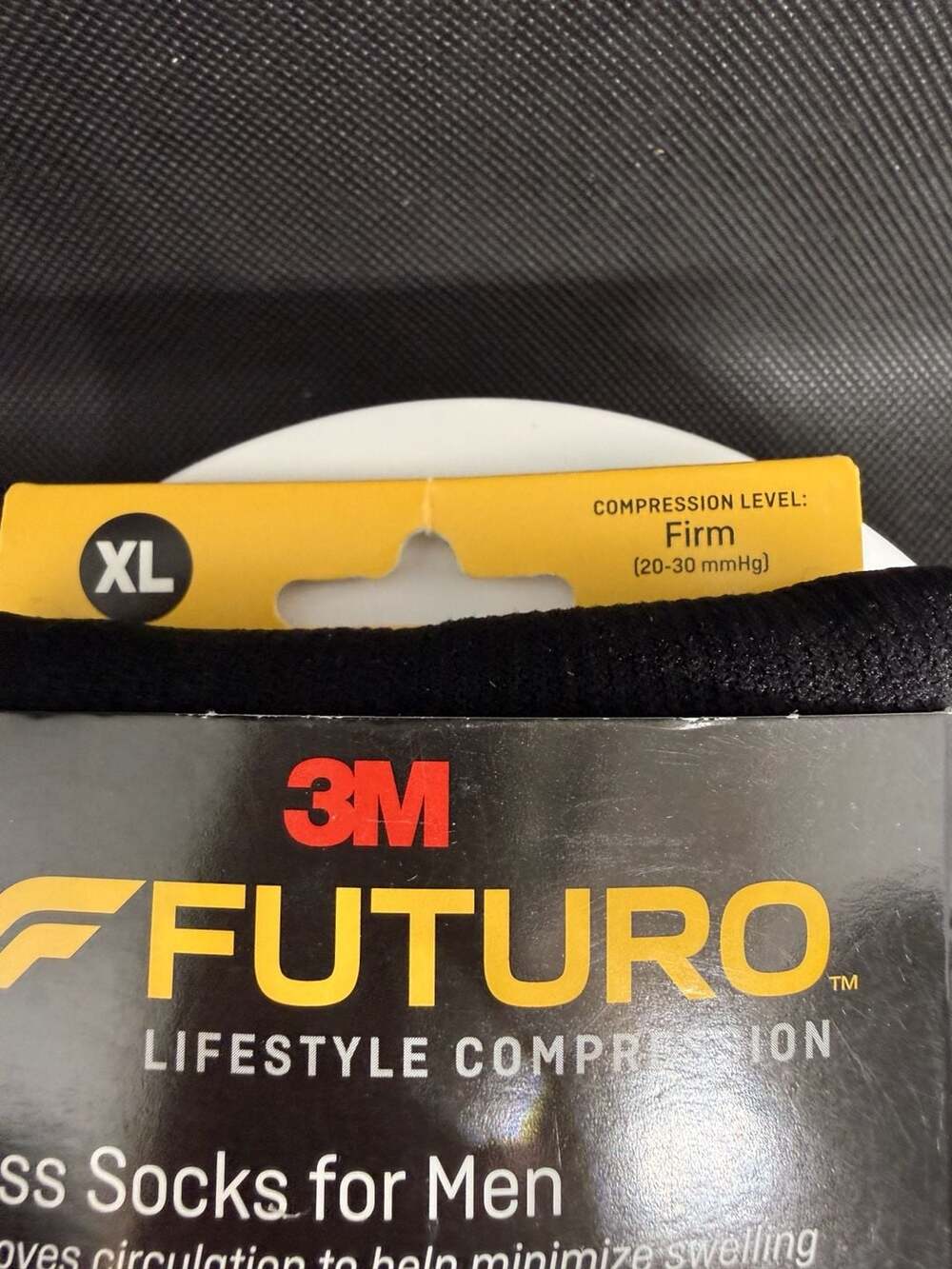 3M Futuro Lifestyle Compression Dress Socks for Men XL Firm 20-30 mmHg Black - Picture 2 of 3